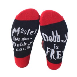 Comtervi Dobby Free Ankle Socks Cotton Socks “Master has given Dobby a sock, Dobby is free” Cotton Socks Unisex -