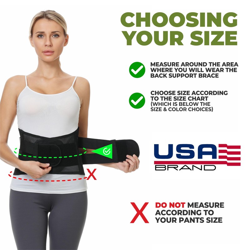 NeoTech Care Lower Back Brace for Women or Men, Lumbar