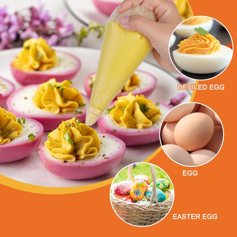 2 Pack 60 Slots Deviled Egg Containers with Lid, Clear