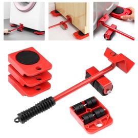 Furniture Lifter, Furniture Roller, Furniture Castors, Transport Rollers, Furniture Transport Castors, Furniture Gliders, Moving Aid Set, Heavy Duty for Furniture, with 4 Wheels, Safe and Easy