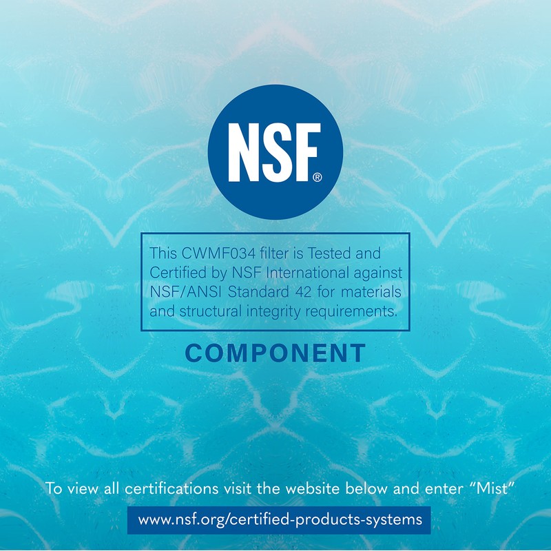 Mist XWF Water Filter Replacement, Compatible with GE Models: GWE19JSLSS,