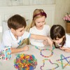 200PCS Plastic Chain Links, Colorful Rainbow DIY C-Clips Chains Hooks