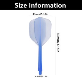 JFGDVW 3 Pcs Kflex Integrated Dart Flights And Shafts, Integrated Flight And Shaft System, Blue Darts K Flex Flights, Professional Darts, For Family Interaction, Entertainment Games, Competitions
