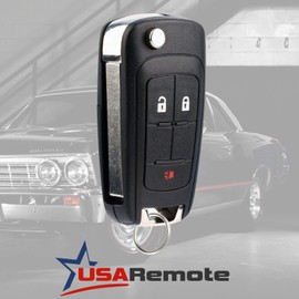 Car Key Fob Keyless Entry Remote Flip fits 2010-2017 Chevy Equinox, Sonic, Terrain (OHT01060512 3-btn)