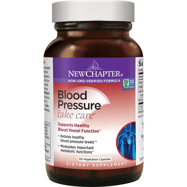 New Chapter Blood Pressure Supplement - Blood Pressure Take Care with Grapeseed + Black Currant + Non-GMO Ingredients for Blood Pressure Support - 60 ct Vegetarian Capsule
