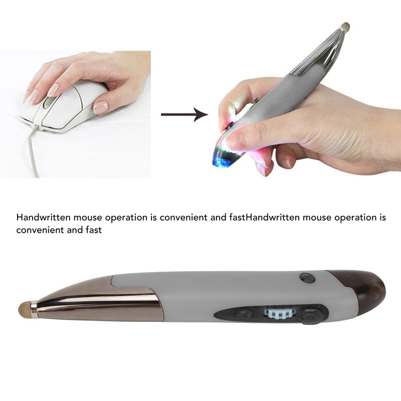 Topiky Kabellose Optische Taschen-Stiftmaus, 2,4 G Wiederaufladbare Optische USB-Stiftmaus, Einstellbare