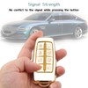 Compatible with Genesis Key Fob Cover, Gold Keychains, for G80