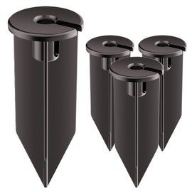 Noobibaba Landscape Lighting Stakes, 1/2" NPT Female Thread Landscape Light Stakes Replacement, 8-Inch Large Head In-Ground Stake for Outdoor Torch Lights 4-Pack