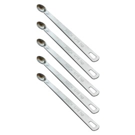 BERYLER 5PCS 1/16 Teaspoon(1/16tsp, 0.31ml, Pinch) Single Tiny Measuring Spoon, Small Individual Stainless Steel Measure Spoons Only