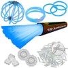 NEON FUN 100 Glow Sticks Blue Includes 100x TopFlex 2x