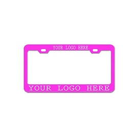 Pink Engraved Custom Made Novelty Aluminum Steel License Plates FrameTag Auto Exterior Accessory Metal Plate Covers