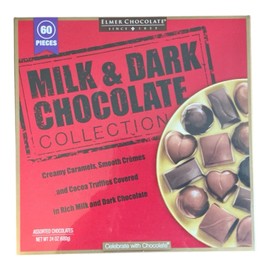 Elmer Chocolates Milk and Dark Chocolate Collection 60 pieces 24 oz by Elmer chocolate
