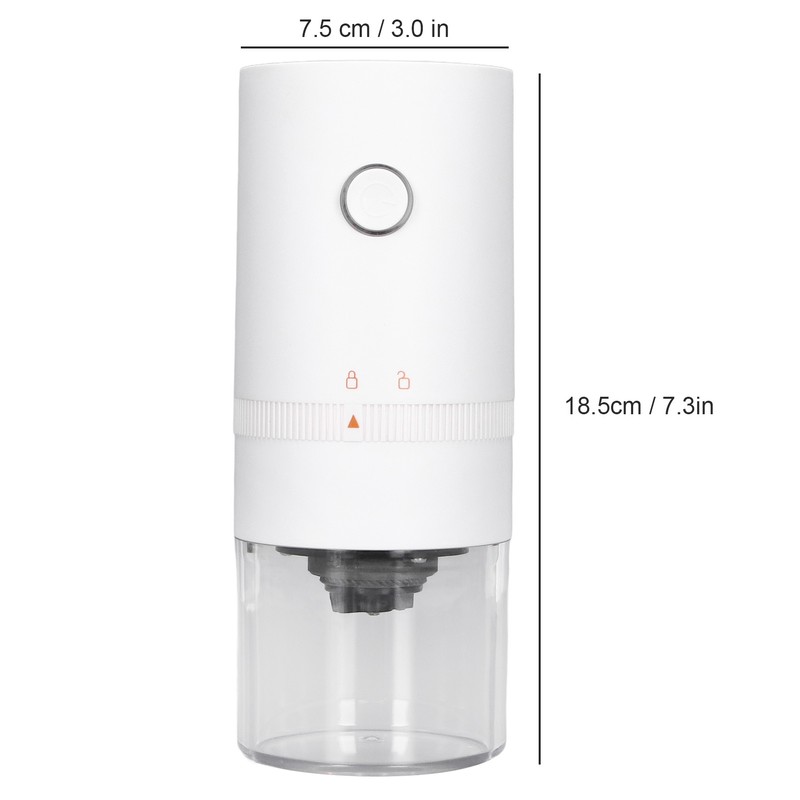 Coffee Bean Grinder Convenient Practical Reliable Durable Curved Design Compact