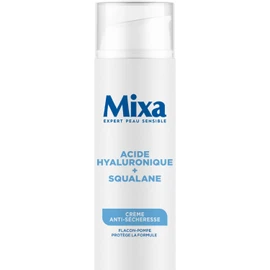 Mixa - Anti-Trockenheitscreme – mit Hyaluronsäure und Squalan – spendet 48 Stunden Feuchtigkeit – beruhigt das Ziehen – hypoallergen – 50 ml