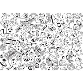 Omy Giant Coloring Poster, Pop Art, 40 x 28 inches, Creative Fun and Play for Kids, Adults, and The Whole Family