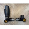 Team Controls Matt Black Corner TRV Thermostatic Radiator Valves Angled