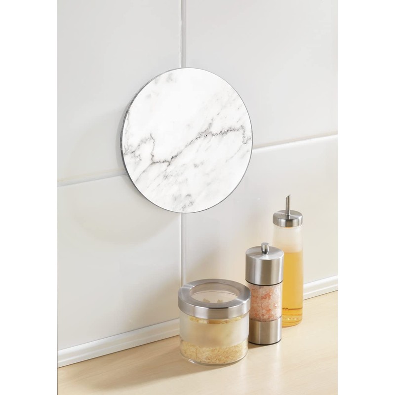 WENKO 53982100 Marble, Round Trivet for pots, Pans, Tempered Glass,