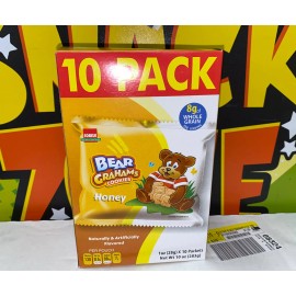 Sobisk Bear Grahams Cookies Honey, 8g Whole Grain, 130 Calories, 10 Pack Box