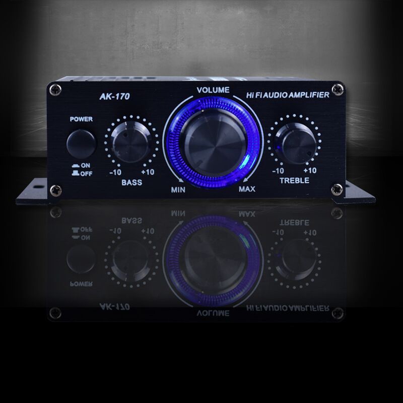 AK170 Mini Audio Power Amplifier Portable Sound Amplifier Speaker Amp