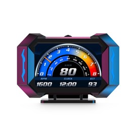 OBD + GPS HUD P25 Head Up Display Car Digital Speedometer Water Temp Fuel Consumption Slope Meter Slope Inclination Alarm