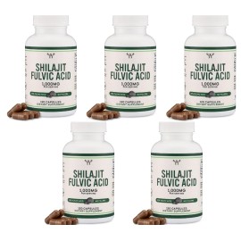 Wood Himalayan Pure Shilajit 1000mg 5X120 Caps Naturally Occurring Fulvic Acid
