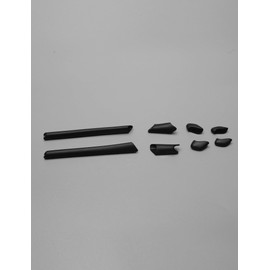 Handwith 1 Pair Silicone Sunglass Nose Pads Ear Socks Kits for Oakley Half Jacket/Half Jacket XLJ/Half Jacket XLJ Asian Fit, Anti-Slip Comfort Fit Glasses Nose Piece Arm Sleeve Replacement Kits Black