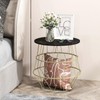 Giantex Faux Marble Coffee Table, Round Side End Table with
