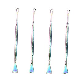 Beavorty 2sets Portable Face Extractor Tool Pore Scraper Stainless Steel Blackhead Removal Tool for Gentle Cleansing 2pcs*2