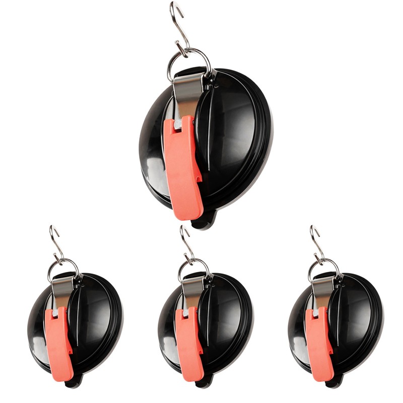 4PCS Plastic Vacuum Sucker Hook Ultralight Suction Cup Hook Heavy