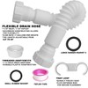 TGEOND Flexible P-Trap 1-1/2""with 1-1/4"" Adapter, Adjustable Sink Drain Pipe