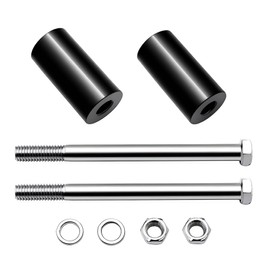 2" Handlebar Riser Extension Kit for Harley Sportster, Dyna, Softail & Touring Models - Black Aluminum Handle Bar Spacers with Mounting Hardware for Upright Riding Position​