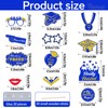 VHUWE Graduation Photo Booth Props 22 Pcs, Blue Gold Party