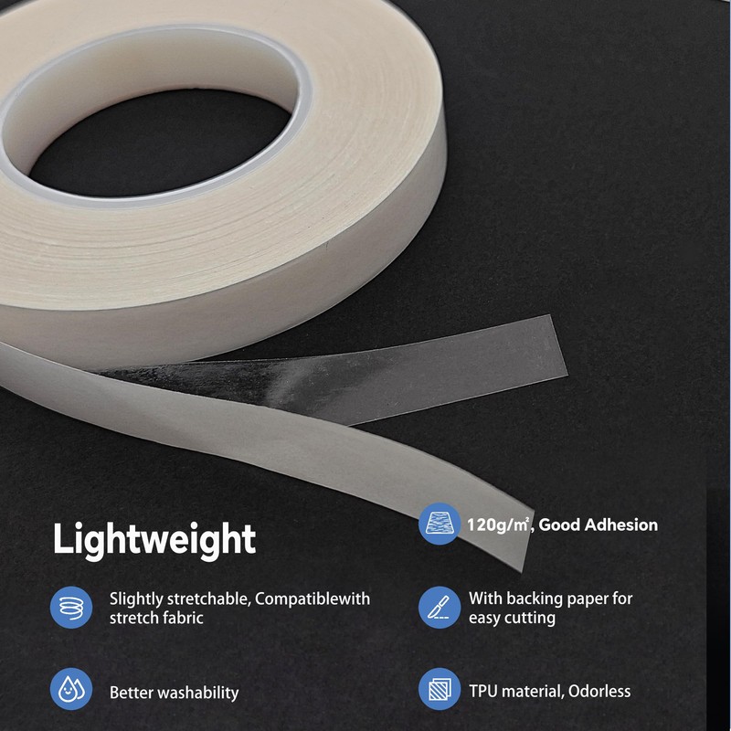 KEPAIBOS Double Sided Iron On Adhesive Hem Tape with Backing