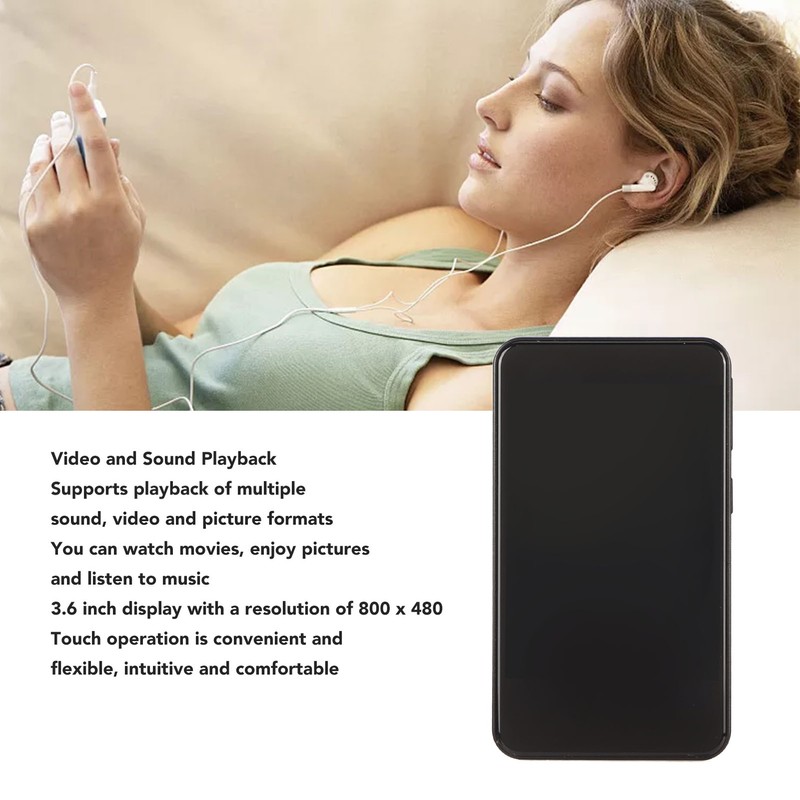 Bluetooth Video Music Player 3.6in Touch Screen 4GB HiFi MP3