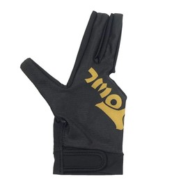 Billiard Gloves OWL Owl Dryer Black/Gold Full Cut S/M Left Handed (OwlGlove Black/Gold S/M) | Billiard Gloves