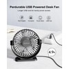 TriPole Small Desk Fan USB Powered Portable Fan 3 Speeds