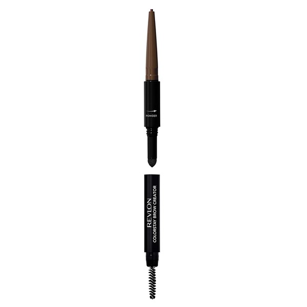 Revlon Colorstay Eyebrow Pencil Creator with Powder & Spoolie Brush to Fill, Define, Sculpt, Shape & Diffuse Perfect Brows, Medium Brown (635) 0.23 oz