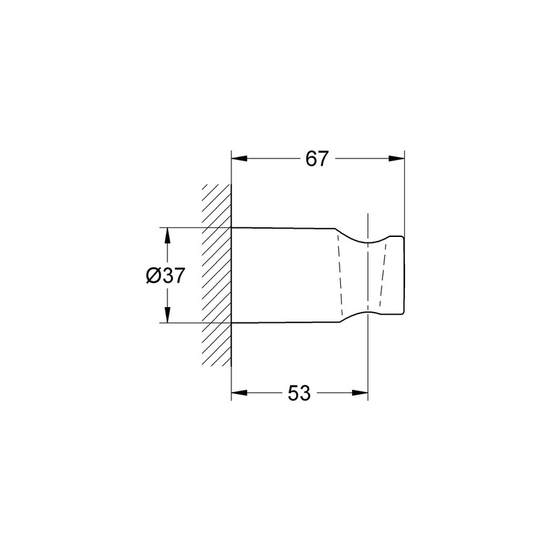 GROHE Rainshower Neutral Wall Hand Shower Holder Chrome 27056000