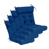 QILLOWAY Indoor/Outdoor High Back Chair Cushion,Tufted, Replacement Cushions - Set