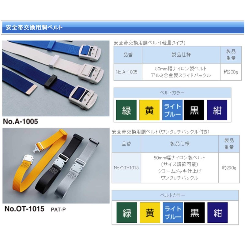 TOYO Lightweight Slide Buckle Belt 2.0 inches (50 mm) Width