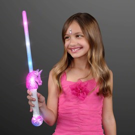 FlashingBlinkyLights Unicorn Light Stick Light Up Wand Magic Wand for Girls