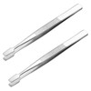 DECHOUS Tweezers for Stamps, Stainless Steel, Multi-purpose, Flat Point, Precision