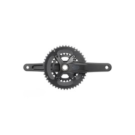 microSHIFT Sword 2X Crankset - 175mm, 10-Speed, 48/31t, 110 Asym BCD, 24mm Spindle, Black, Gray