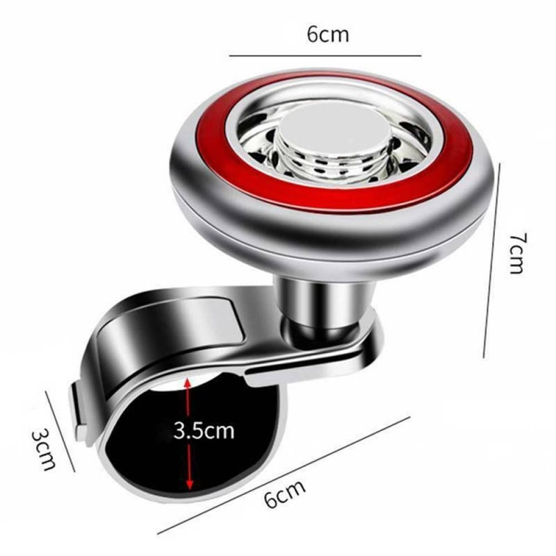Riloer Car Handle Spinner Steering Wheel Knob Universal Metal Steering