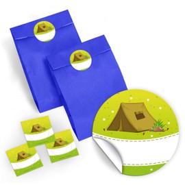 Notepads + Gift Bags / Dark Blue + Sticker Adventure Farm Party Bag Guest Gift for Birthday Children's Birthday Party Outdoor Party Boys Girls