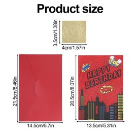 Spider Happy Birthday Card, Funny Heartfelt Greeting Card with Envelope for Him Her Wife Husband Boyfriend Girlfriend Best Friend Blank Inside for Personal Message