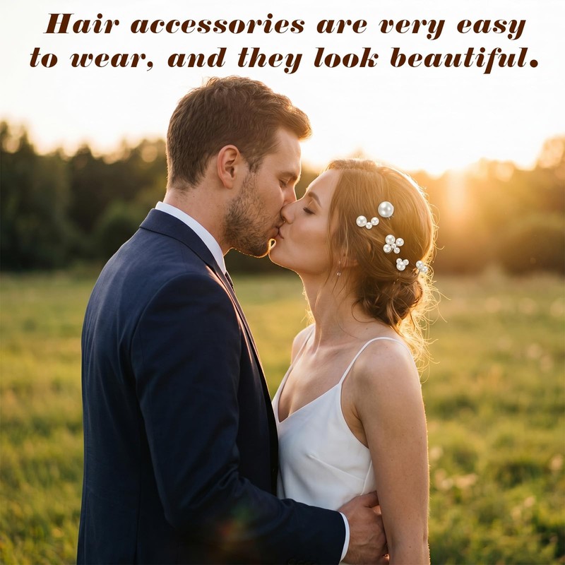 Pearl Hair Clips for Women, 18Pcs Wedding Bridal Pearl Hair