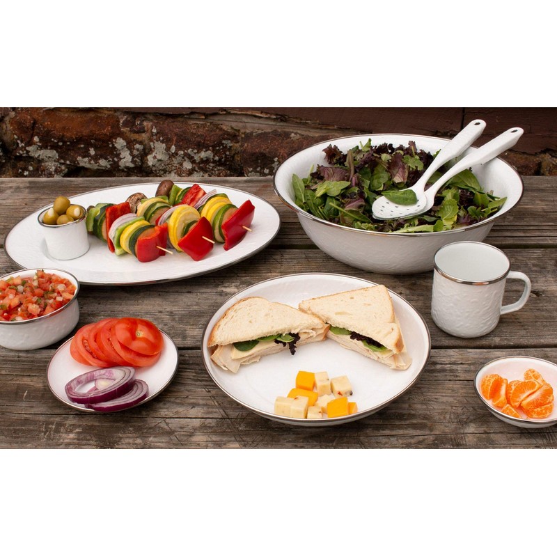 Golden Rabbit Enamelware - Set of 4-6" Appetizer Plates (Solid