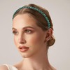 VOCOSTE Hair Hoops Women Headband Headband Rhinestone 0.6cm Width 1pcs
