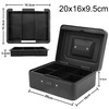 Small Security Lock Box with Coin Tray Metal Material with